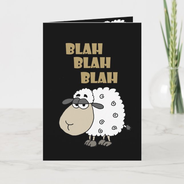 Lustiges Blabla - Blabla Schaf-alles- Gute zum Karte (Vorderseite)