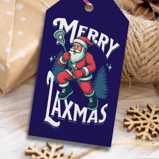 Lustiges Blaues Fröhliches Laxmas Lacrosse Weihnac Geschenkanhänger