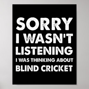 Lustiges Blind-Cricket Entschuldigung, ich habe ni Poster
