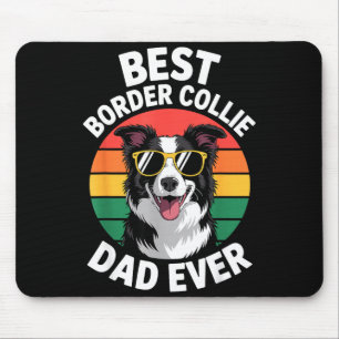 Lustiges Border Collie-Design für Männer Papa Bord Mousepad