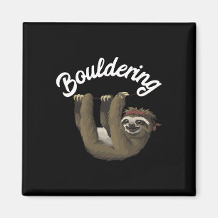 Lustiges Bouldering-Faultier-T-Shirt Kostenloses R Magnet