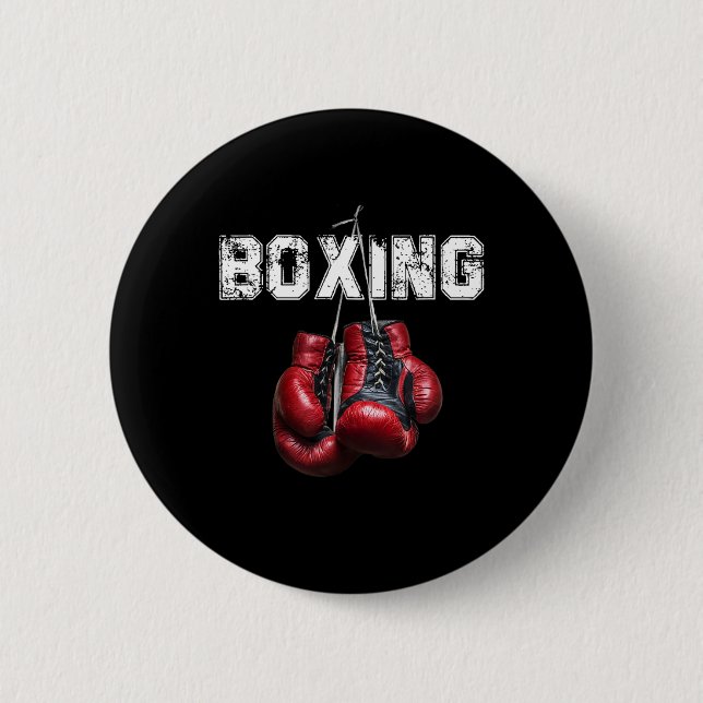 Lustiges Boxen - Ich liebe Boxen  Button (Vorderseite)