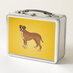 Lustiges Boxer-Hund-Breed-Design Metall Brotdose