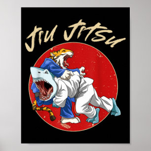 Lustiges brasilianisches Jiu Jitsu und Ringen Poster