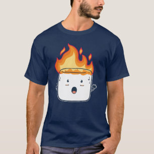 Lustiges brennendes Marshmallow Camping-Camper-Ges T-Shirt