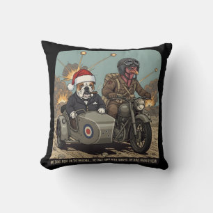 Lustiges britisches Weihnachtsthema Kissen