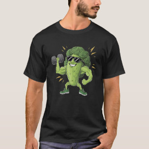 Lustiges Brokkoli-Hanteltraining Workout-Gym Fitne T-Shirt