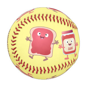Lustiges Brot und Marmeladenfiguren Baseball