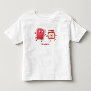 Lustiges Brot und Marmeladenfiguren Kleinkind T-shirt