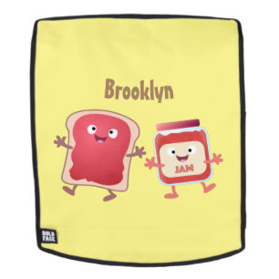 Lustiges Brot und Marmeladenfiguren Rucksack