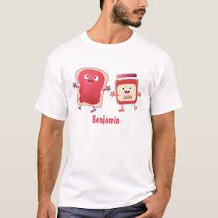 Lustiges Brot und Marmeladenfiguren T-Shirt