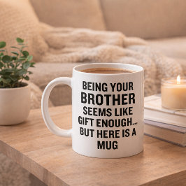 Lustiges Bruder-Geschenk Genug Kaffee-Tasse Geschw Kaffeetasse