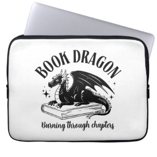 Lustiges Buch Drachen Fantasy Leser Laptopschutzhülle