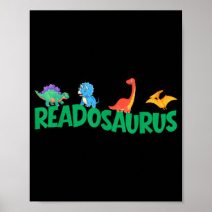 Lustiges Buch readosaurus Dinosaurier Bücher Bibli Poster
