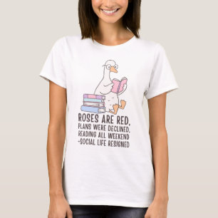 Lustiges Buchliebhaber-Gans „Lesen am ganzen Woche T-Shirt