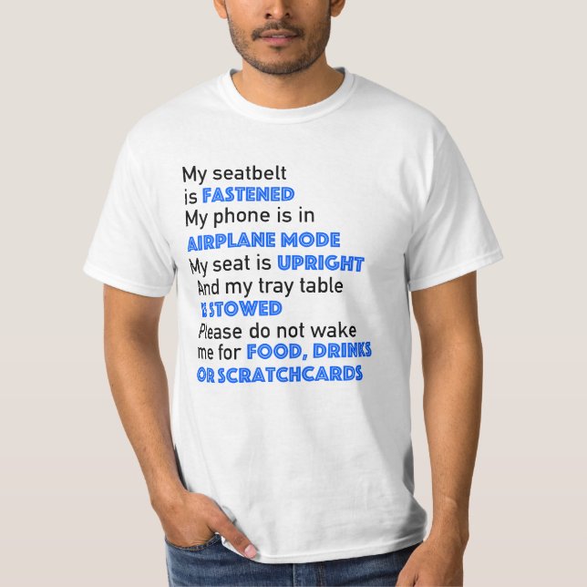 Lustiges Budget-Fluglinien-T-Shirt T-Shirt (Vorderseite)