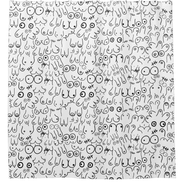 lustiges Bugmuster Duschvorhang (Vorderseite)