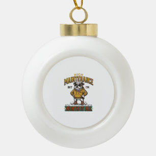 Lustiges Bulldoggen-Zitat Vintage-Gravur T-Shirt D Keramik Kugel-Ornament