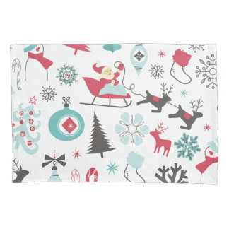 Lustiges buntes Christmassy Muster Kissenbezug