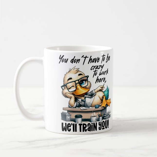 Lustiges Büro-Leben Kaffeetassen-Wrap | Arbeits-Hu Kaffeetasse (Links)