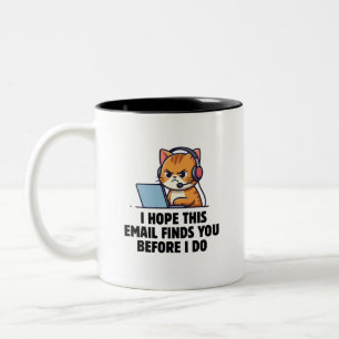 Lustiges Bürogeschenk für Kollegen, Arbeitsanerken Zweifarbige Tasse