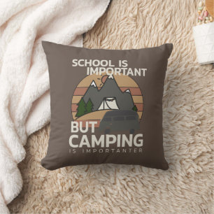 Lustiges Campen ist importanter Weihnachten Kissen