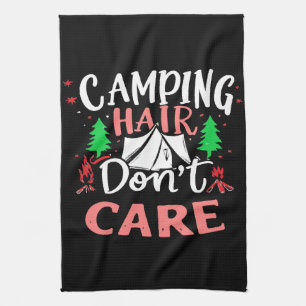 Lustiges Camping-Haar, ist mir egal Geschirrtuch