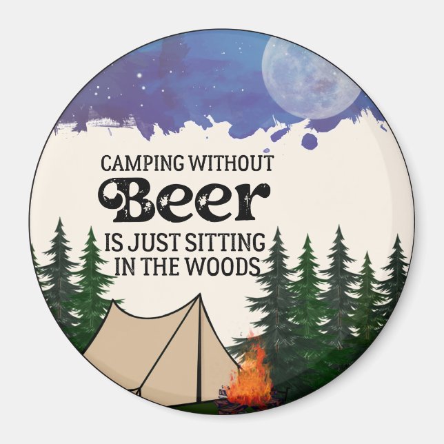 Lustiges Camping Magnet (Vorne)
