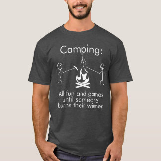 Lustiges Camping mit Spruch All Fun and Games Wien T-Shirt