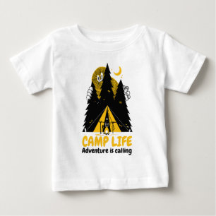 Lustiges Camping-Monster – Camp-Abenteuer Baby T-shirt