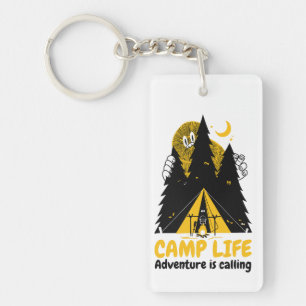 Lustiges Camping-Monster – Camp-Abenteuer Schlüsselanhänger