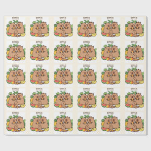 Lustiges Capybara-Geschenkpapier – Obst & Nickerch Geschenkpapier