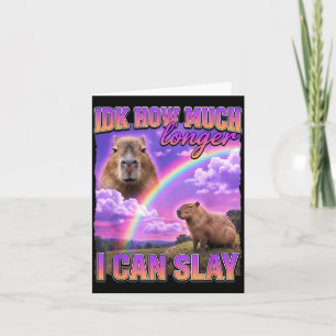 Lustiges Capybara-Meme Ich weiß nicht, wie viel lä Karte