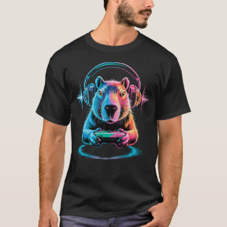 Lustiges Capybara-Video-Gamer-T-Shirt Spiele spiel T-Shirt