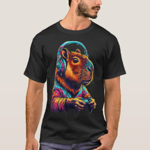 Lustiges Capybara-Videospiel Capybara-Gamer Süßer T-Shirt