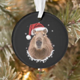 Lustiges Capybara-Weihnachten  Ornament