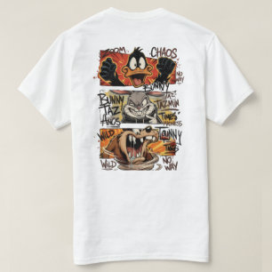 Lustiges Cartoon-Chaos-Design Wilde Cartoon-Kuns T-Shirt
