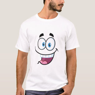 Lustiges Cartoon-Gesichtsausdruck-T-Shirt T-Shirt