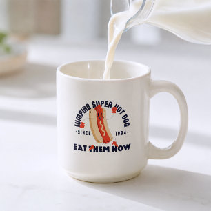 Lustiges Cartoon-Hot-Dog-Kunst-Grafik-T-Shirt Seit Kaffeetasse