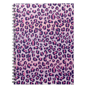 Lustiges Cartoon-Jaguar-Muster. Trendiger Leopard- Notizblock