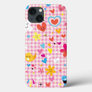 lustiges Cartoon rosa iPhone 13 Hülle
