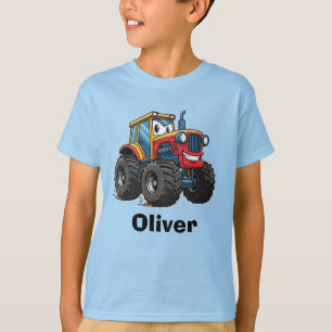 Lustiges Cartoon Schlammmonster Traktor T-Shirt