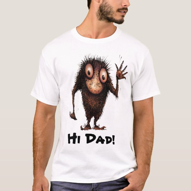 Lustiges Cartoon-Schleppangel-Sprichwort-"hallo T-Shirt (Vorderseite)