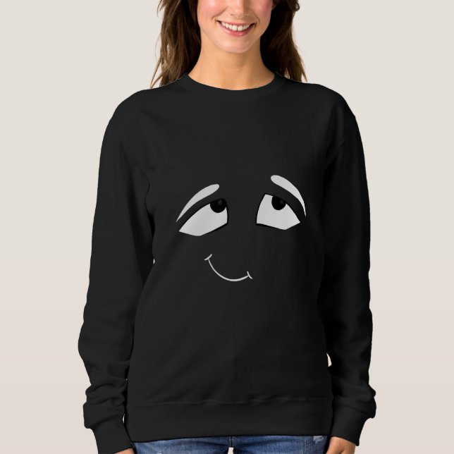 lustiges Cartoon Shirt, lustige Gesichter, Cartoon Sweatshirt (Vorderseite)
