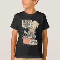 Lustiges Cartoon-Shirt mit kleinem Koch - “Irgendw