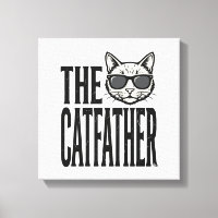 Lustiges Catfather Vintage-Katzen-Zitat Grafik-Shi