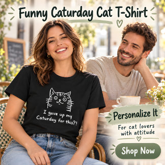Lustiges Caturday-Katzenliebhaber-T-Shirt T-Shirt