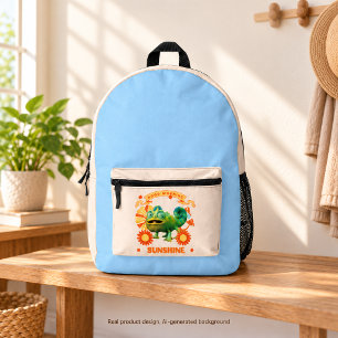 Lustiges Chamäleon Guten Morgen Sonnenschein Bedruckter Rucksack