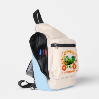 Lustiges Chamäleon Guten Morgen Sonnenschein Crossbody Bag