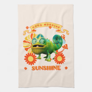 Lustiges Chamäleon Guten Morgen Sonnenschein Geschirrtuch